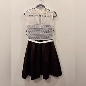 Lace Bodice Brown/Espresso Skirt‎ Formal Dress